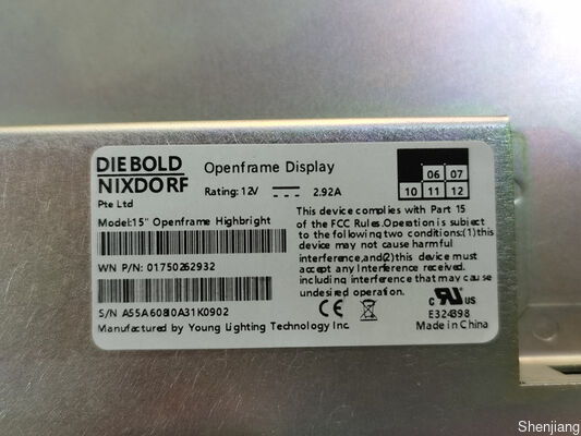 Wincor 1750242978 Màn hình LCD 15 inch Độ sáng cao Ánh sáng cao 285 HB LCD BOX Phụ tùng ATM