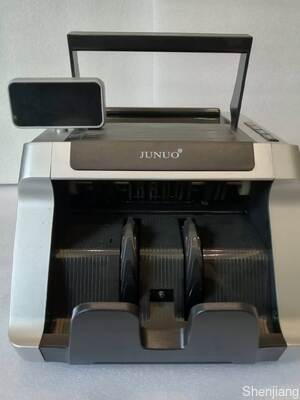 Máy đếm tiền và phát hiện tiền giả JUNUO C05 màu đen có màn hình LED