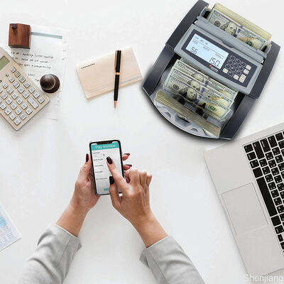 Máy đếm tiền và phân loại tiền mệnh giá kép nạp trên đầu